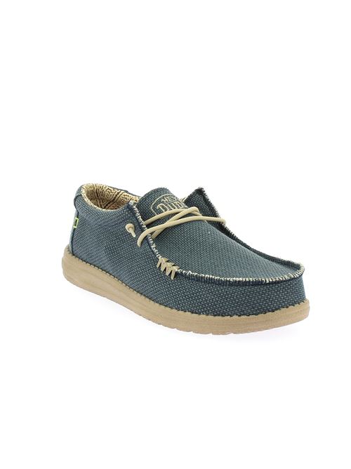 Wally Braided stringata da uomo in tessuto blu HEY DUDE | 400034NM